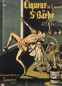 L. Conchon vintage poster Liqueur du Couvent Ste Barbe