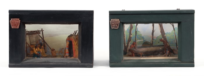 Pair of WPA American Indian Dioramas for Museum Extension Project