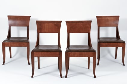4 Baker Furniture Biedermeier Style Side Chairs