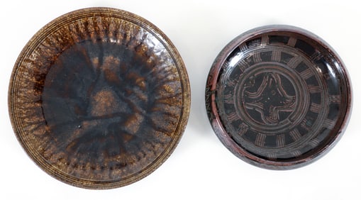 Two Ceramic Pieces Including an Abuja Pottery Low Bowl