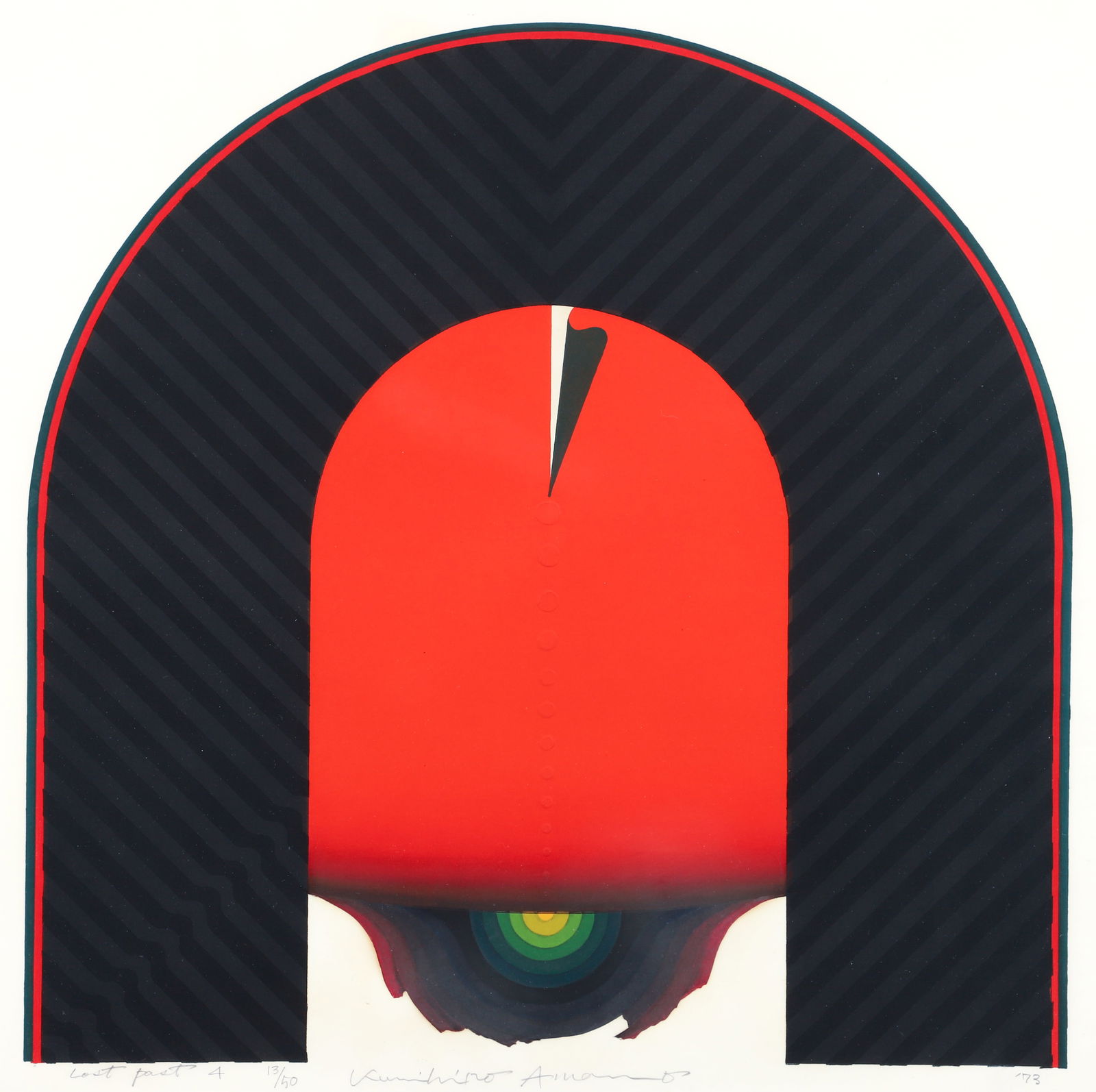 Kunihiro Amano Lost Past 4 Woodblock 1973 Signed (1 of 3)