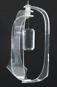 Leonard Briskin MCM Acrylic Hanging Geometric Sculpture