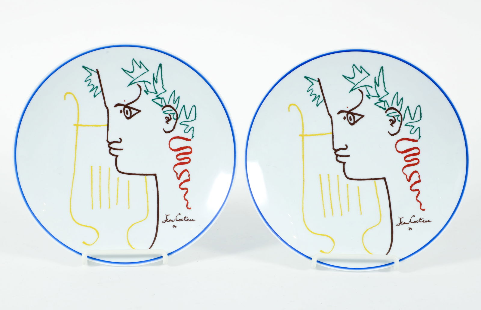 2 Jean Cocteau editioned Limoges plates (1 of 5)