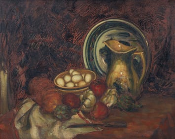 Vincent Nesbert Still Life Oil on Board