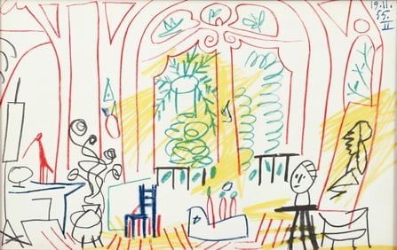 Pablo Picasso 1955 collotype Atelier La Californie Cannes