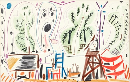 Pablo Picasso 1955 collotype Atelier La Californie Cannes