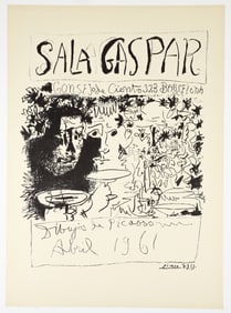 Pablo Picasso Dibujos 1961 Barcelona Exhibition Litho Poster