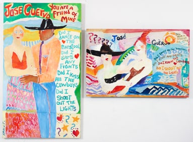 2 Ann Frantic Jose Cuervo Oil Paintings