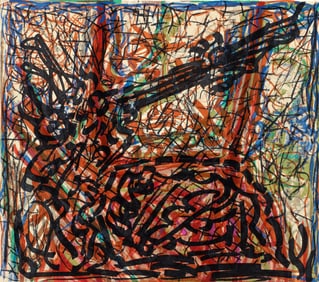Jean Paul Riopelle 1972 Untitled color lithograph