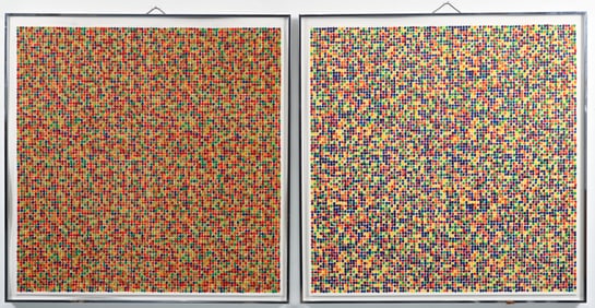 2 framed David Roth Random Colors 1977