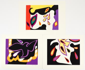 3 William Scharf Silkscreen Prints 1980