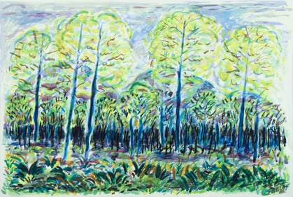 Joe Shepler 1983 watercolor Spring Forrest