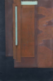 Hiroyuki Tajima 1974 color woodblock Aristocratic Space