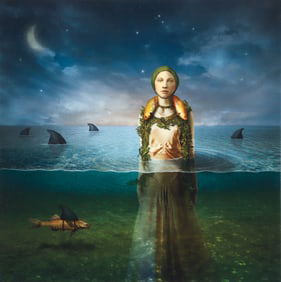 Maggie Taylor Signed Surrealist Photograph Twilight Swim