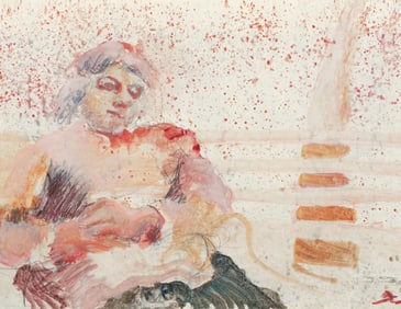 Peter Wargo watercolor Mrs Adams In Schenley