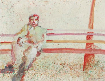 Peter Wargo watercolor On The Bench Schenley Park