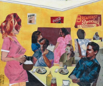 Zets Brothers printed paper collage The Caf