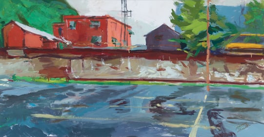 Barry Shields Pittsburgh Scene Work on Paper