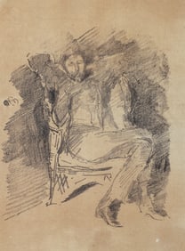 Seated Man Lithograph after James AM Whistler