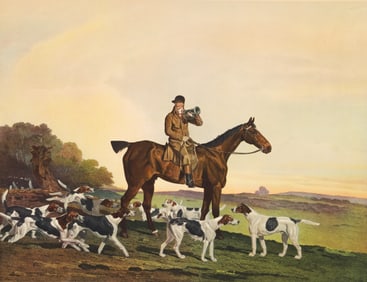 Framed Hunt print Thomas Oldaker, Huntsman to the Berkley Hounds
