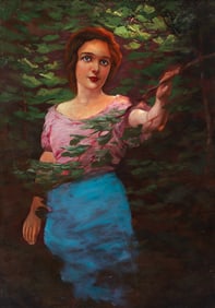 American 20th Century Illustration Beauty in The Woods