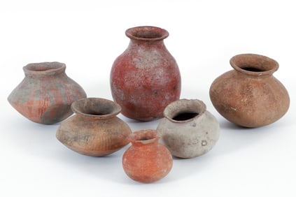 6 Pre-Columbian Pottery Effigy Vessels
