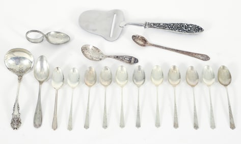 17 Pc Various Sterling Silver, includes 85 German Silver