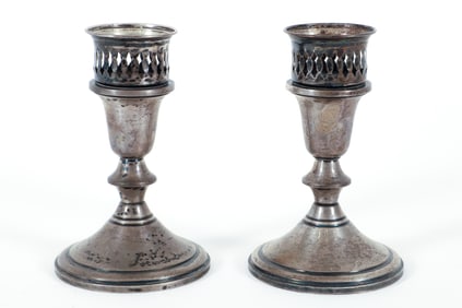 Pair of Towle Sterling Silver Weighted Candlesticks