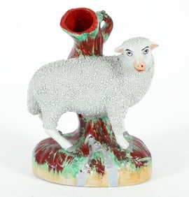 Staffordshire Lamb Spill Vase