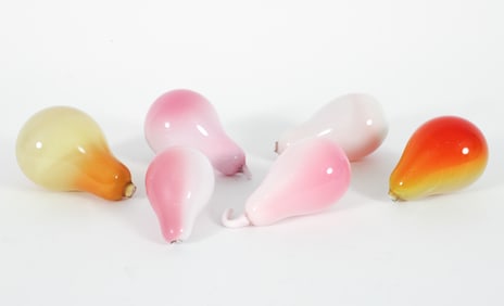 6 Peachblow Pears, New England and Wheeling