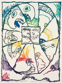 Pierre Alechinsky 1977 lithograph Under The Volcano