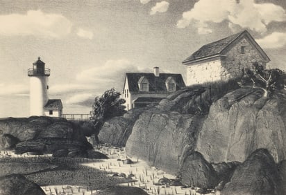 Stow Wengenroth 1941 lithograph Annisquam Light