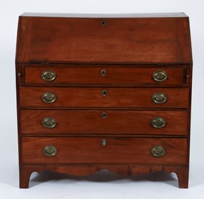 Federal Cherry and Mahogany Slant Front Desk