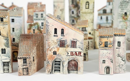 Jean Pierre Gault Miniature Ceramic Town Saint-Paul-de-Vence, France