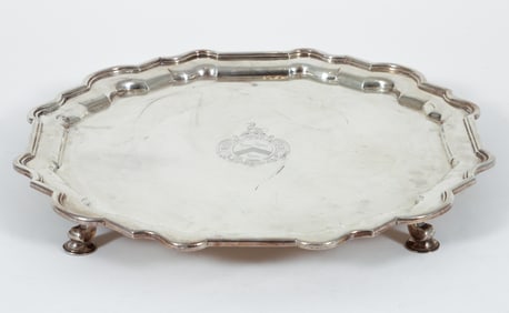 Crichton & Co. Ltd. Sterling Silver Footed Salver/Tray