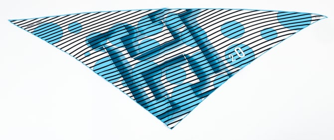 Hermes H20 Triangle Silk Scarf by Bali Barret