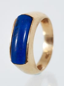 14k Yellow Gold Lapis Lazuli Ring