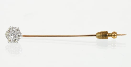 Antique Flower Cluster Diamond Stickpin