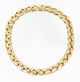 Tiffany and Co 18k Yellow Gold Braided Necklace