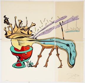 Salvador Dali Royal Insect Metamorphosis Signed Lithograph in 4 pieces
