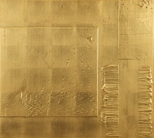 Christian Eckart 1990 gold leaf Detail Painting 548