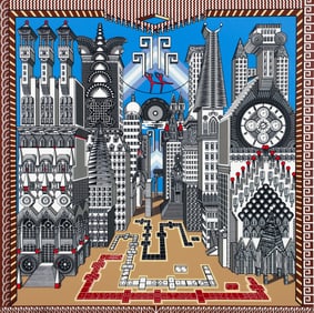 Pedro Friedeberg Malabaristas Parapsicologicos Signed Serigraph