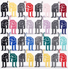 Pedro Friedeberg Loteria Canina Signed Screenprint