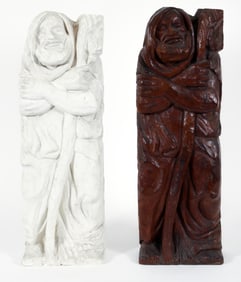 Pair of Enrico Glicenstein Wandering Jew Sculptures 1936