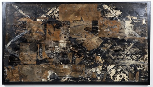 James F. Horton collage and paint on photo paper Soleil