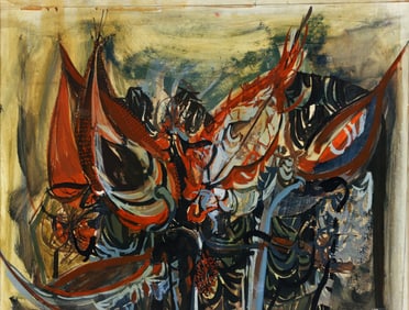 Jack Kershaw abstract expressionist Untitled painting