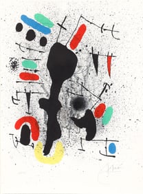 Joan Miro Signed Lithograph from Liberte des Libertes portfolio