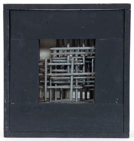 Ladislas Segy 1967 collage nail Box #451