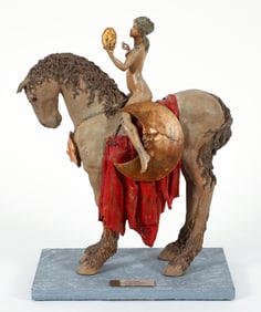 Frits Troelstra 1999 polychromed bronze Psyche