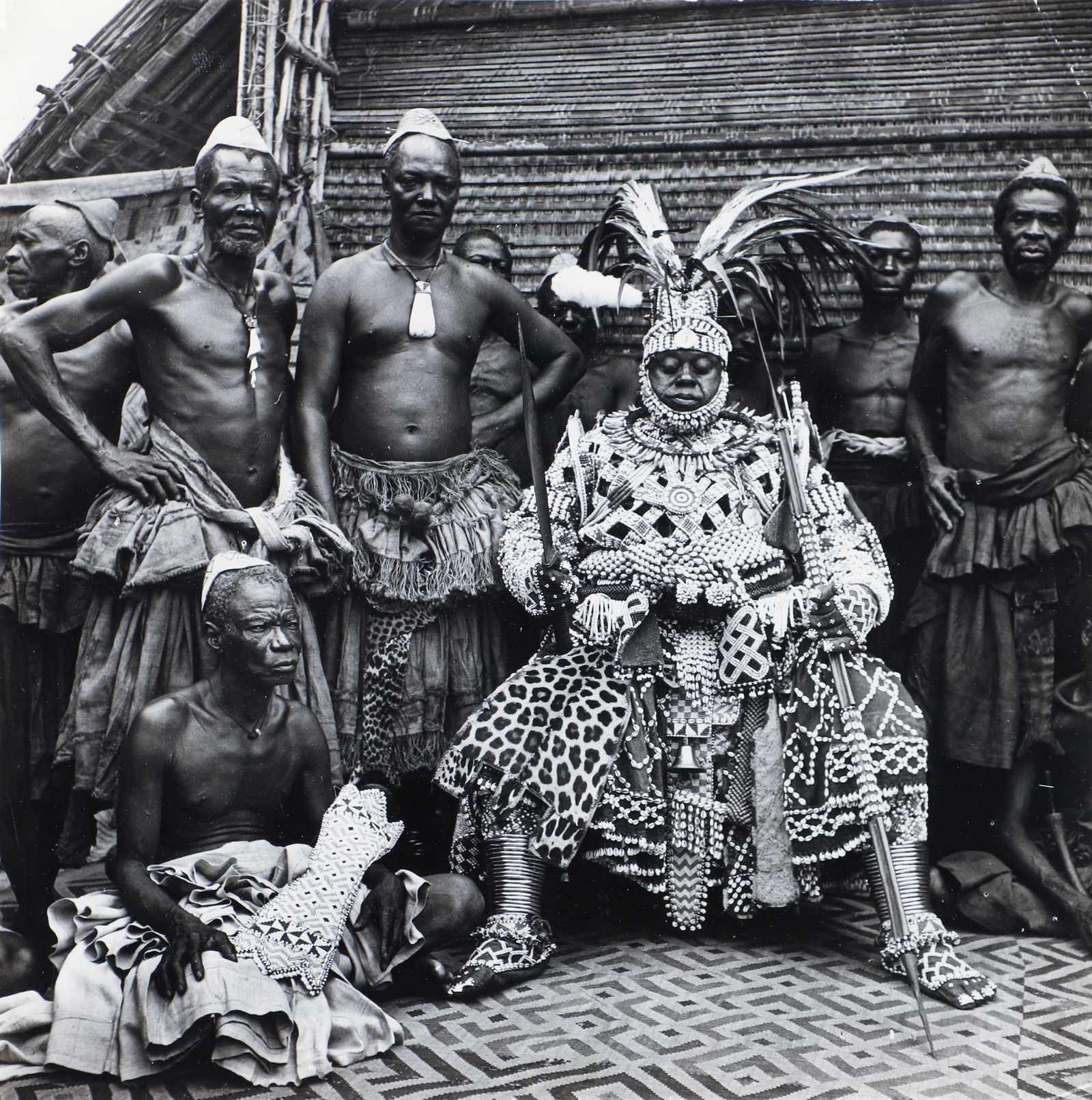 Eliot Elisofon 1949 vintage silver print of King of the Kuba People, Congo (1 of 3)